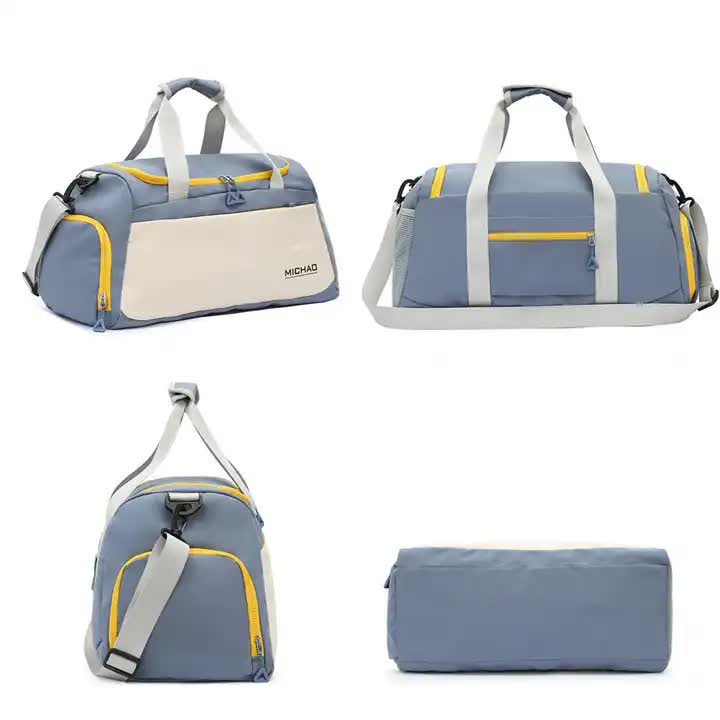 Green Large Capacity Gym Bag with Wet and Dry Separation โ Multifunctional Travel, Sports, and Swimming Bag for Men and Women