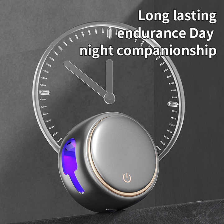 Black Round UV-C Toothbrush Sterilizer Holder with Drying Function โ Dual-Slot Wall-Mounted Design, USB Rechargeable, Compact and Portable