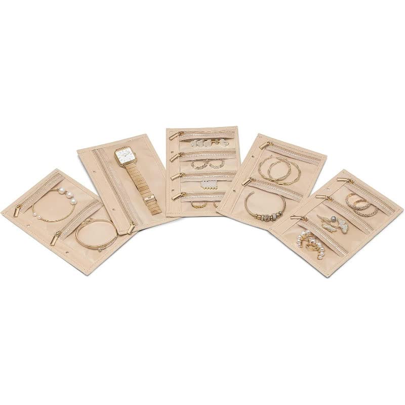 Portable Jewelry Organizer Inserts โ Clear Zippered Pouch Set for Accessories