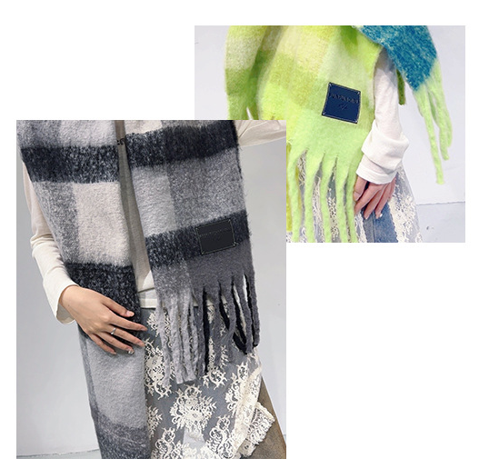 Multicolor Classic Plaid Faux Cashmere Winter Scarf - Warm and Stylish 50 x 180 cm Design