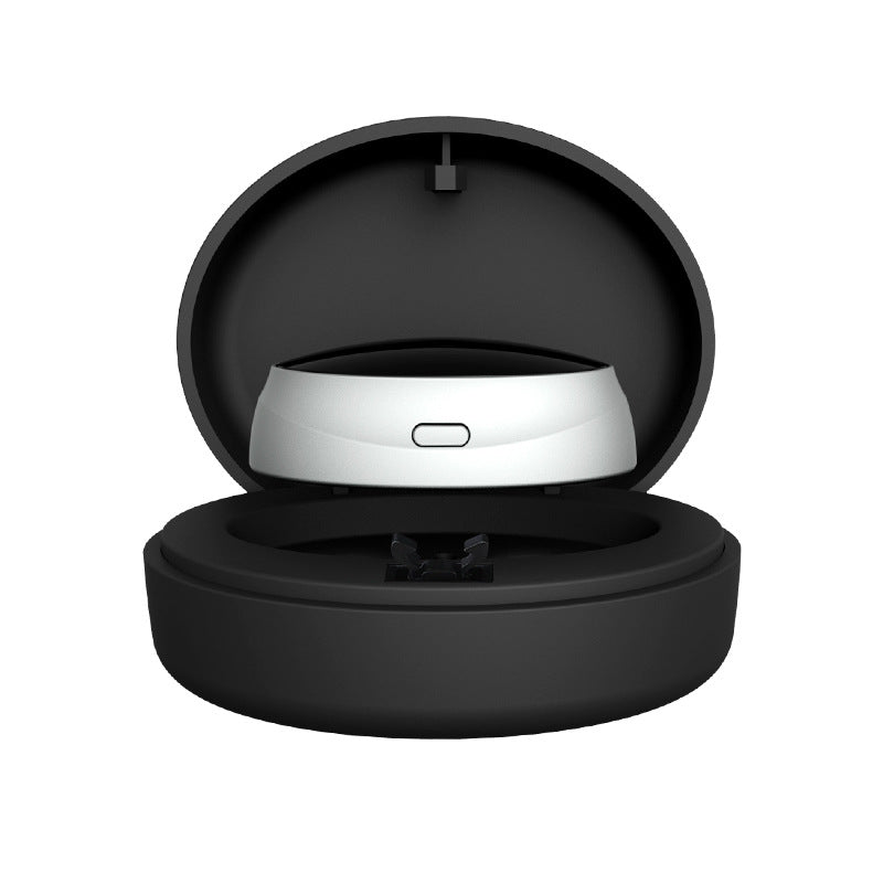 Black Smart Anti-Snoring Device - Rechargeable Pulse Throat Stimulator for Quieter Sleep