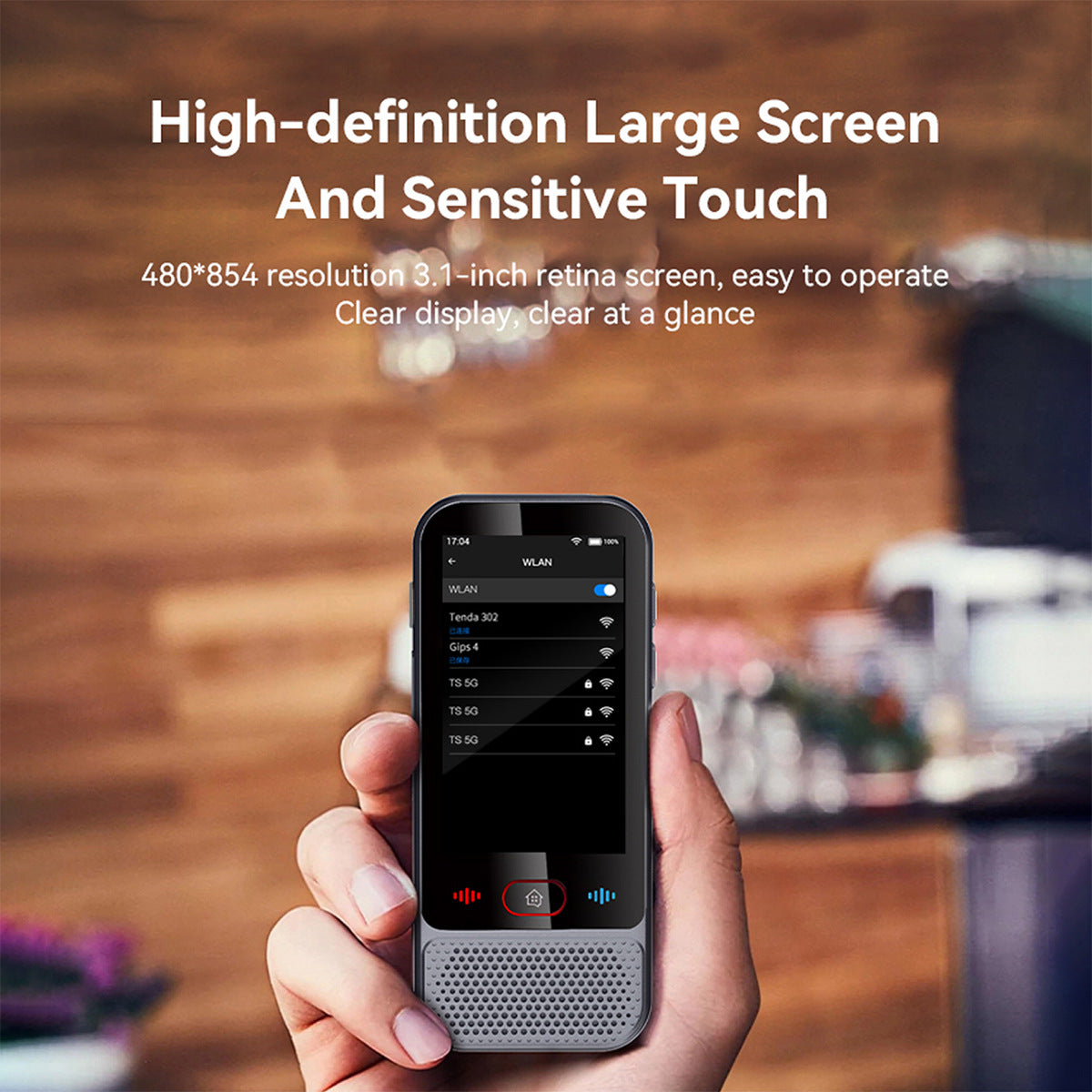 AI Smart Language Translator Device - 139 Languages, Instant Two-Way Voice & Photo Translation, Offline Mode(grey)