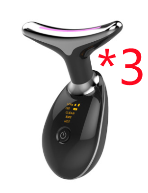 EMS Thermal Neck Lifting & Tightening Massager, Electric Microcurrent Wrinkle Remover, LED Photon Face Beauty Device For Woman