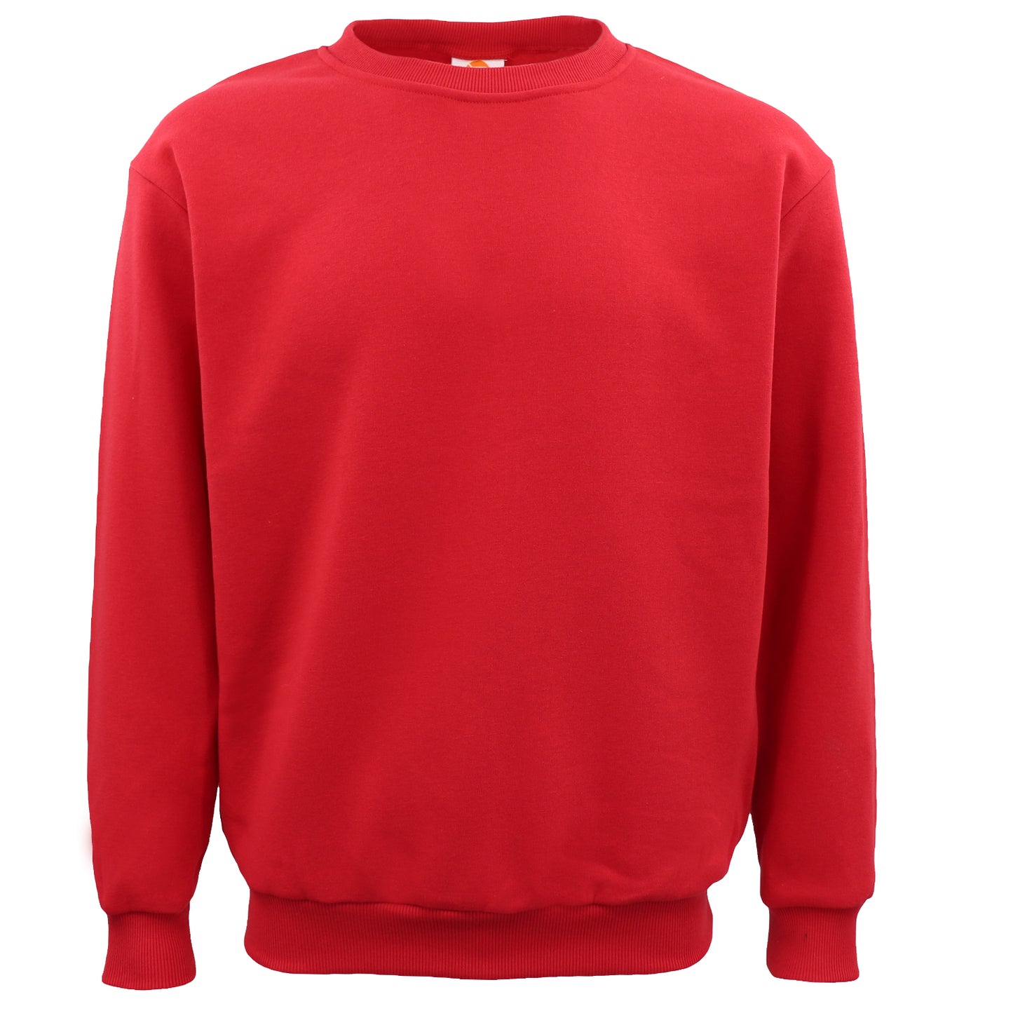 New Adult Unisex Plain Pullover Fleece Jumper Mens Long Sleeve Crew Neck Sweater, Wash Pink, 2XL