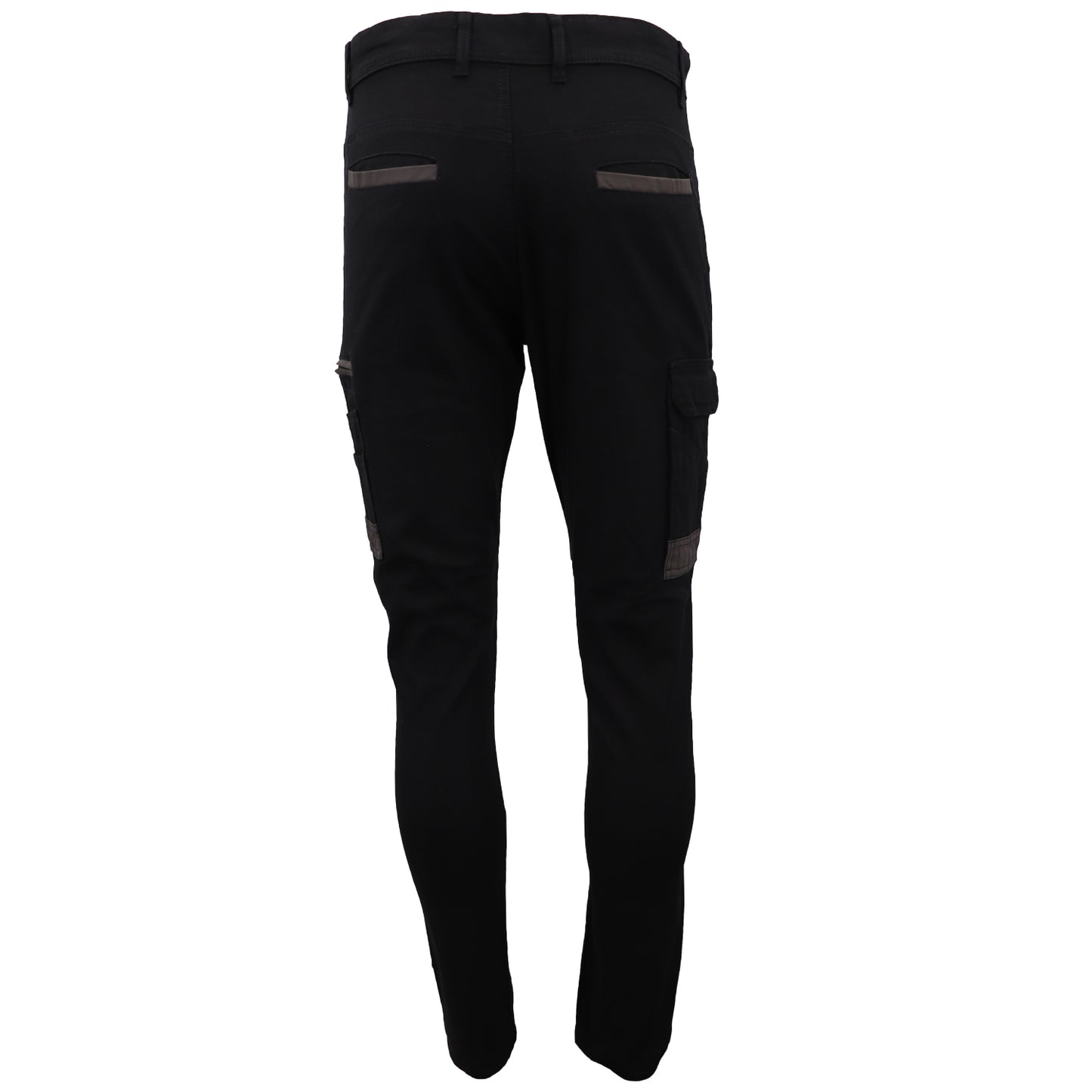 Men's Cotton Drill Cargo Work Pants UPF 50+ 13 Pockets Tradies Workwear Trousers, White, 38