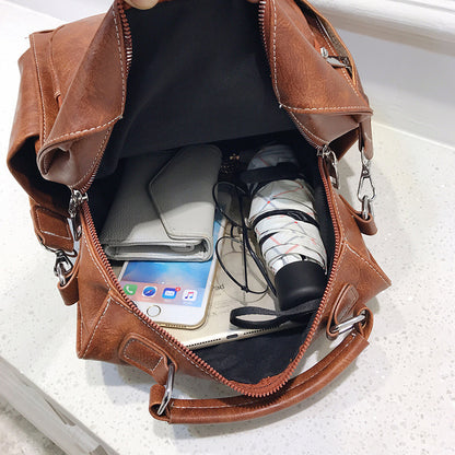 Zhenli Bag Women"s Cross Border Fashion Women"s Backpack Women"s Bag New Pu Pillow Bag