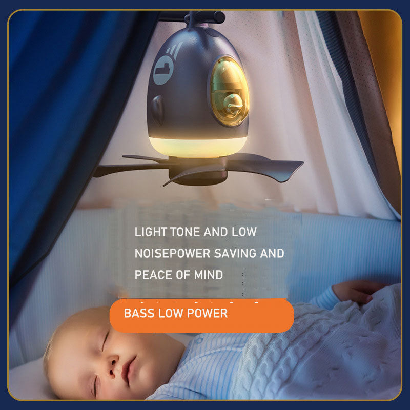 New USB Small Airplane Fan Ceiling Fan Night Light Household Remote Control Ceiling Fan Light Night Light Cute Lamp