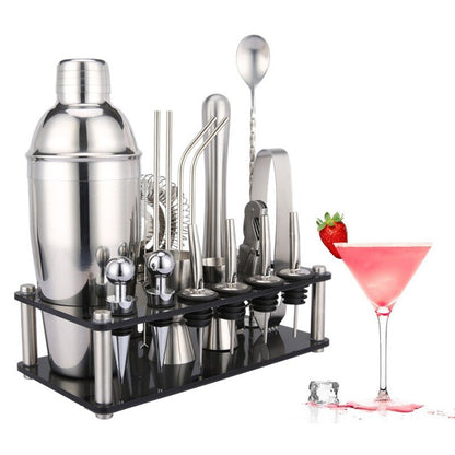 750ml 20Pcs Stainless Steel Cocktail Shaker Set  Premium Bartending Kit