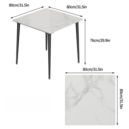 Square Marble Dining Table- Perfect for Restaurants, Kitchens, Cafes and Shops