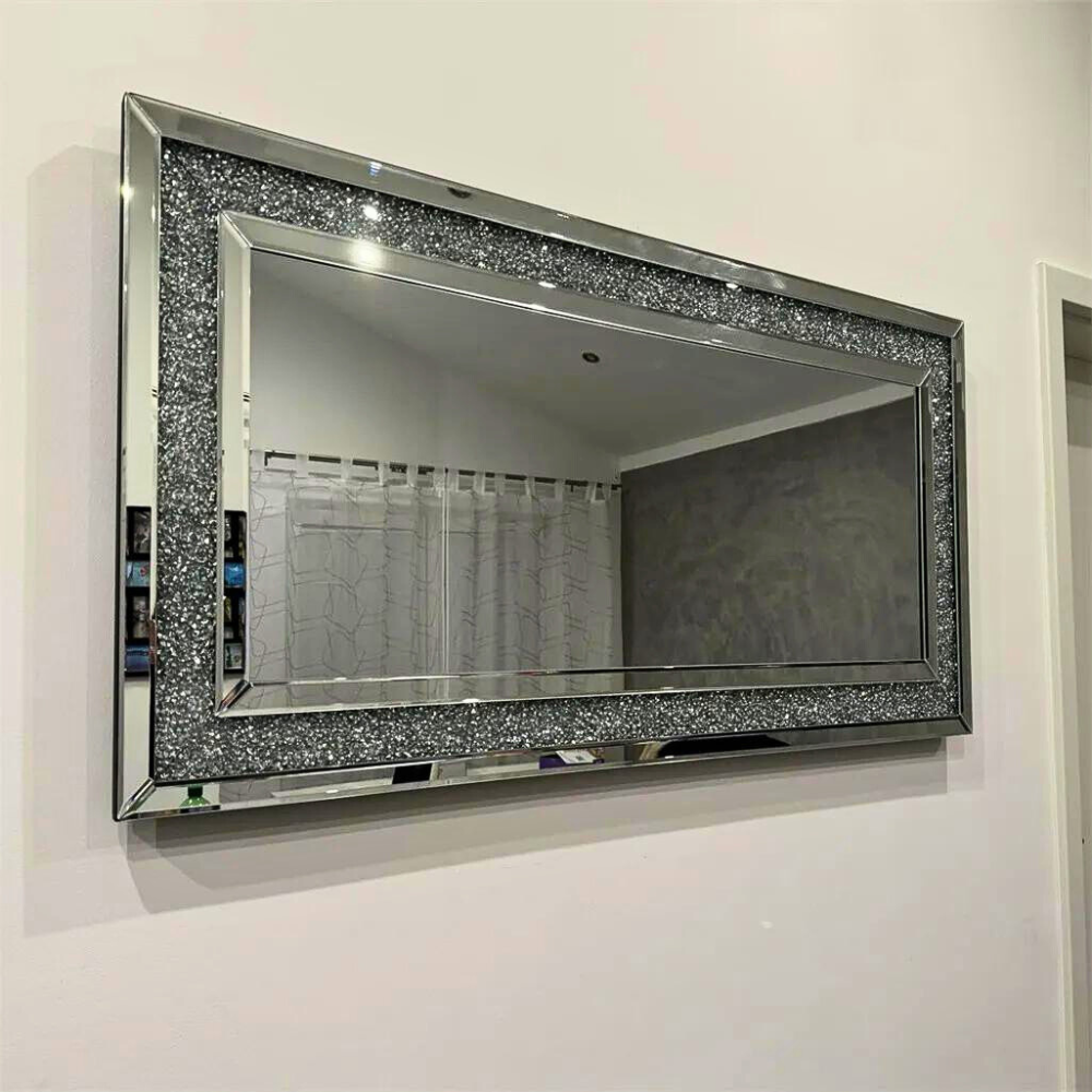 Sparkly Wall Mounted Crystal Diamond Vanity Mirror