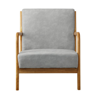 Light Grey Wooden Armchair