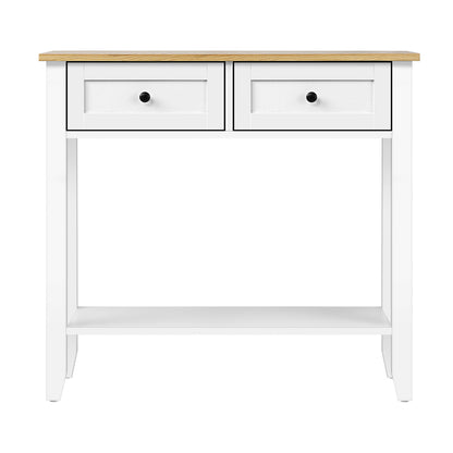 Console Table Hallway 2 Drawers Display Shelf