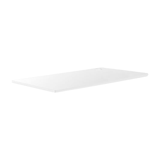 120cm Standing Desk Board with Drilled Hole White