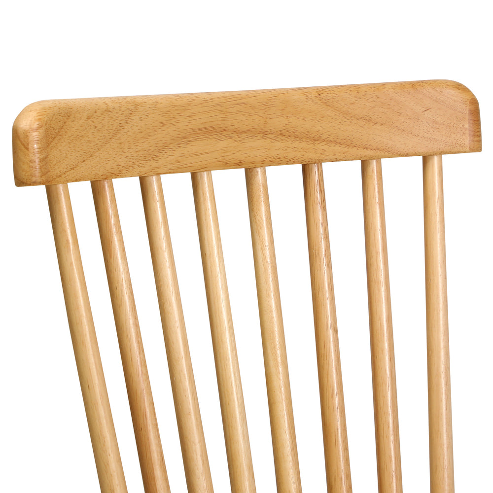 2pcs Dining Chairs Minimalist Vertical Back Wooden