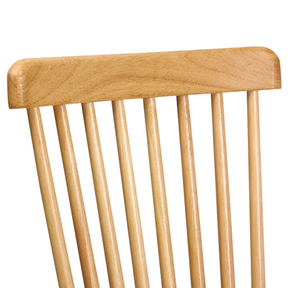 2pcs Dining Chairs Minimalist Vertical Back Wooden