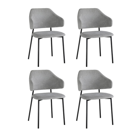 4pcs Dining Chairs Tub Fabric Grey