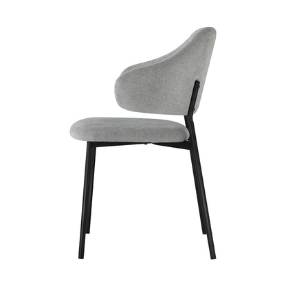 4pcs Dining Chairs Tub Fabric Grey
