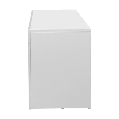 Entertainment Unit TV Stand Cabinet RGB LED Gloss White