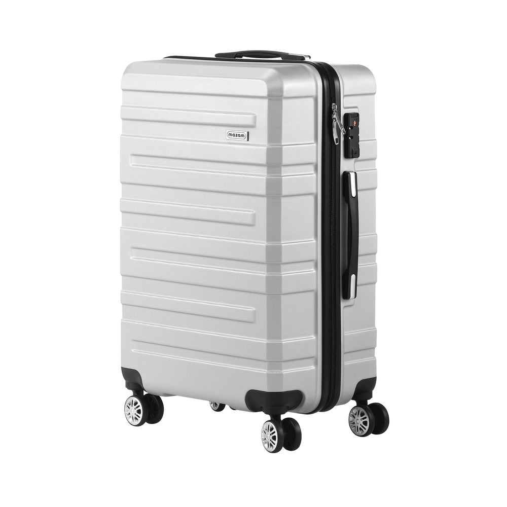 28 inch Luggage Set TSA Lock Hard Case Silver