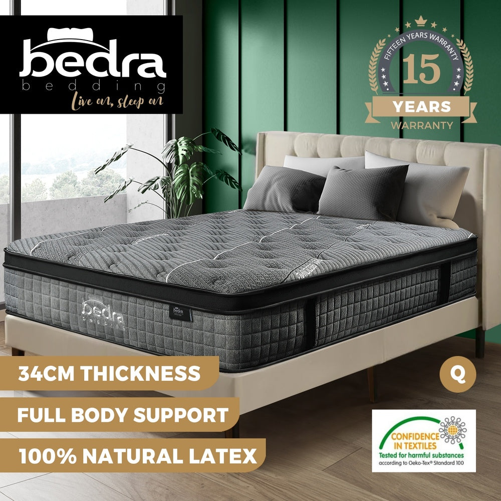 Euro Top Queen Mattress Breathable Spring 34cm