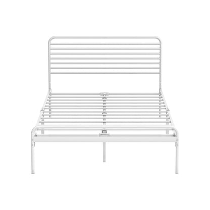 Metal Bed Frame King Single Platform White