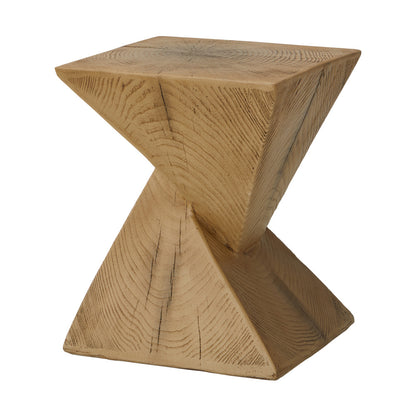 Side Table Terrazzo Concrete Wooden Natural