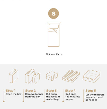 Pillowtop Mattress Topper Airflow Mesh 5cm Single