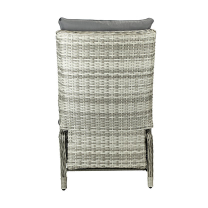 Recliner Chair with Adjustable Footrest Grey