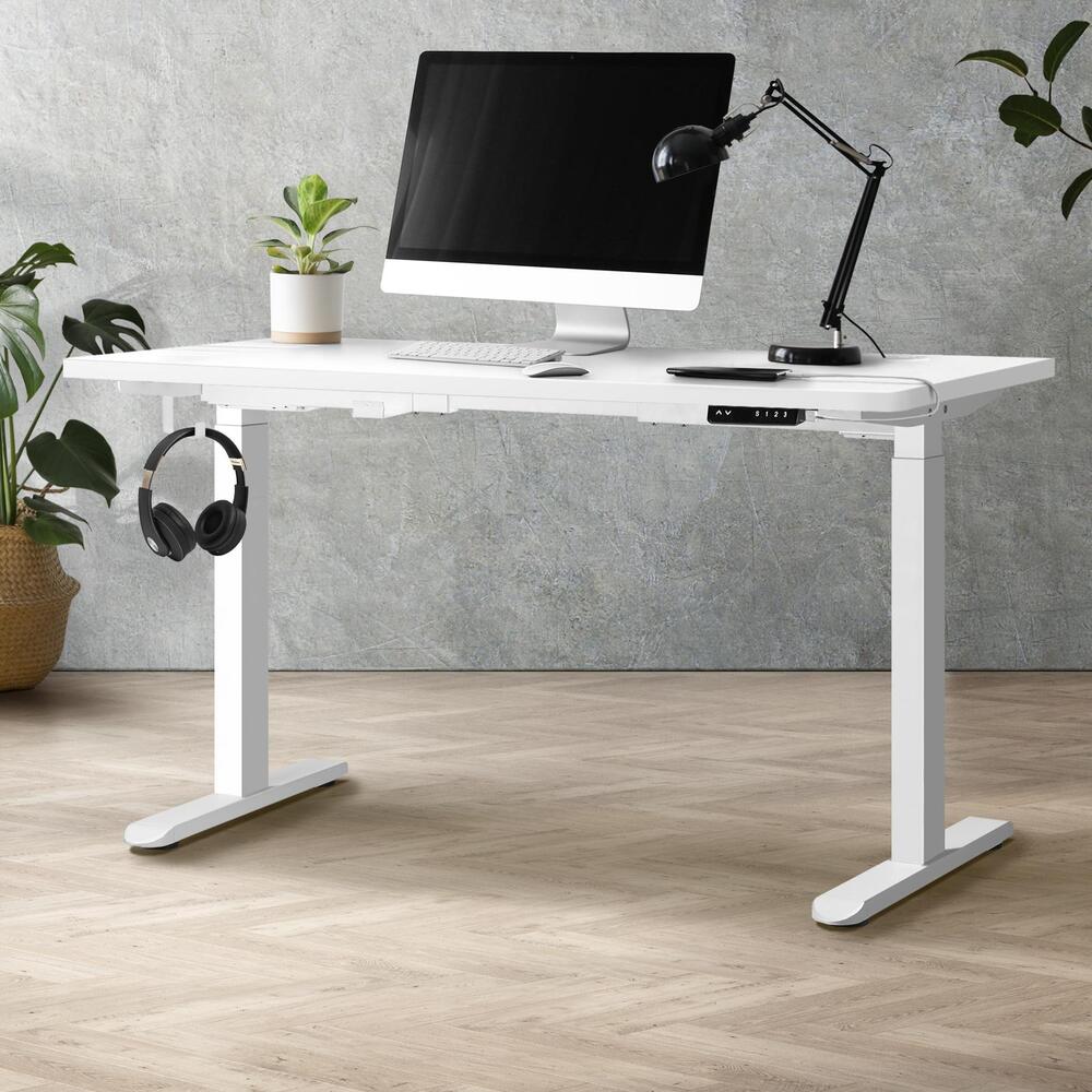 Adjustable Standing Desk Dual Motor 120cm White