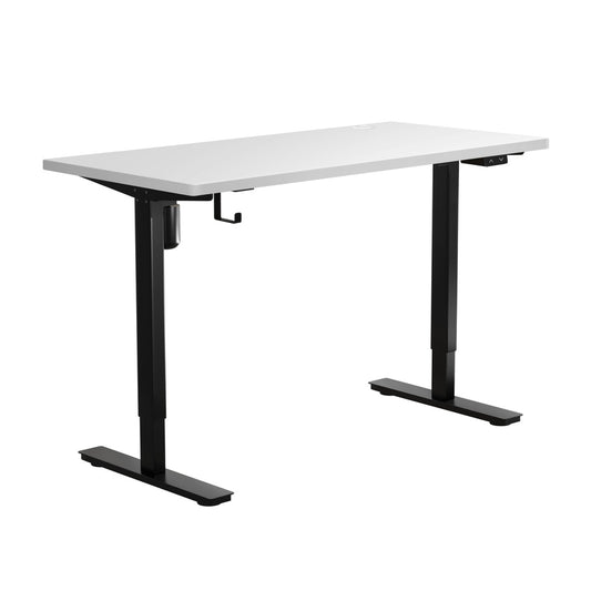 Electric Standing Desk Single Motor 120cm Black and White