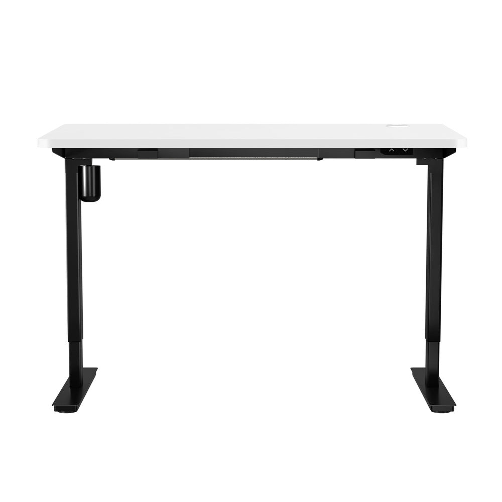 Electric Standing Desk Single Motor 150cm Black and White