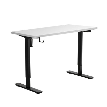 Electric Standing Desk Single Motor 150cm Black and White