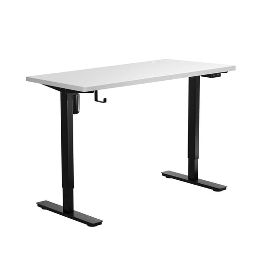 Electric Standing Desk Single Motor 150cm Black and White