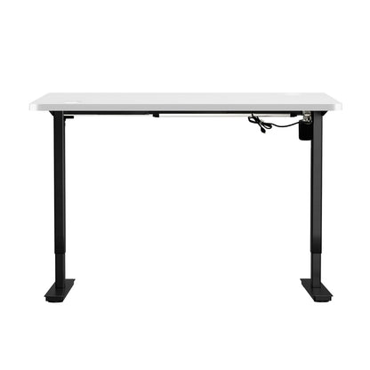 Electric Standing Desk Single Motor 150cm Black and White