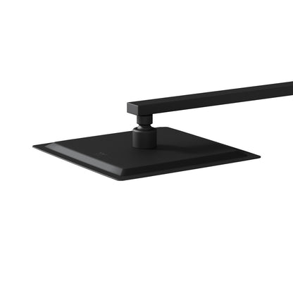 10 Inch Square Rain Shower Head Set with 3 Modes  Black