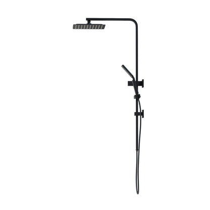 10 Inch Square Rain Shower Head Set with 3 Modes  Black