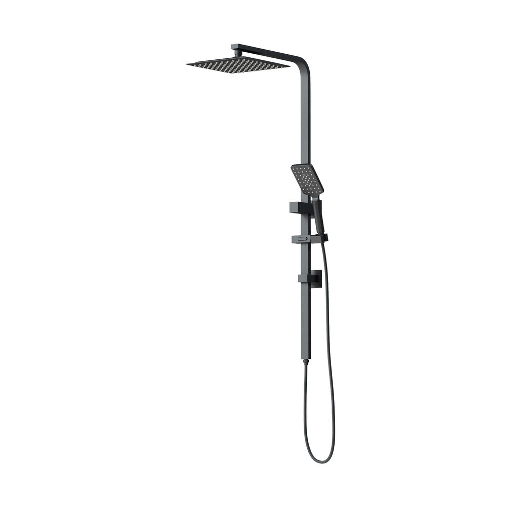 10 Inch Square Rain Shower Head Set with 3 Modes  Black