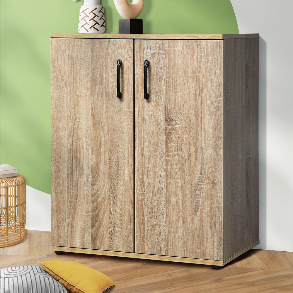Freestanding Wooden Storage Cabinet with 3 Shelves