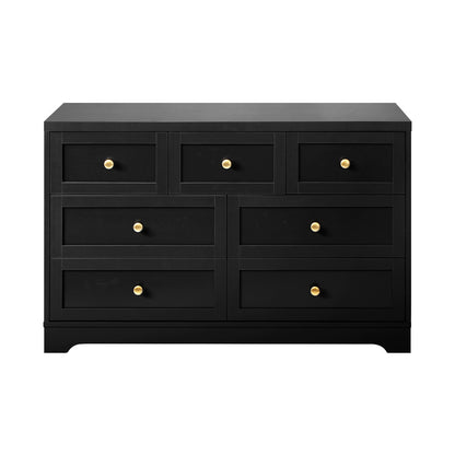 Chest of Drawers 7 Drawers Black