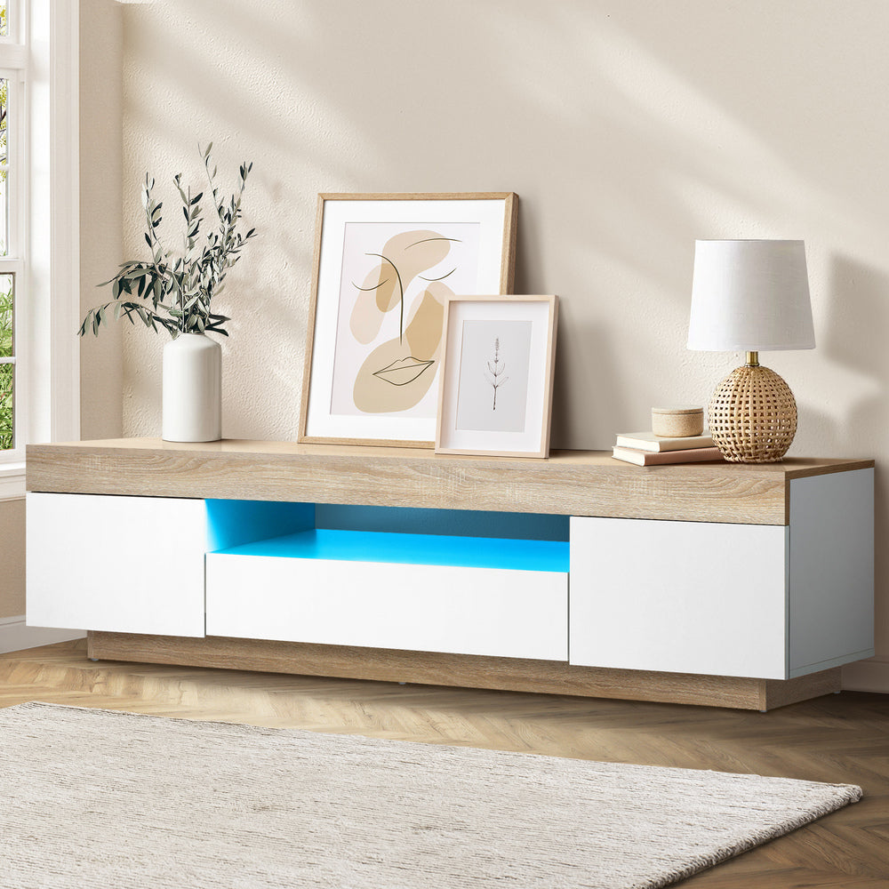 TV Stand Cabinet Entertainment Unit with RGB LED 180cm
