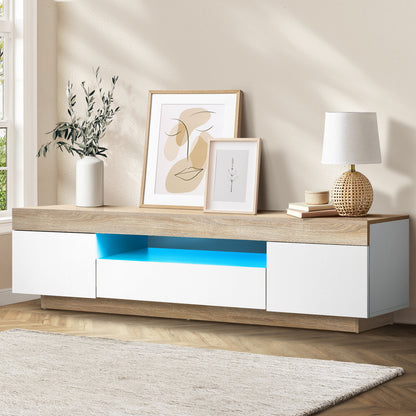 TV Stand Cabinet Entertainment Unit with RGB LED 180cm