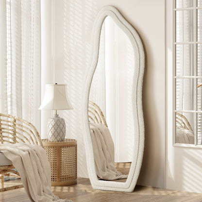 Full Length Boucle Floor Mirror 160cm