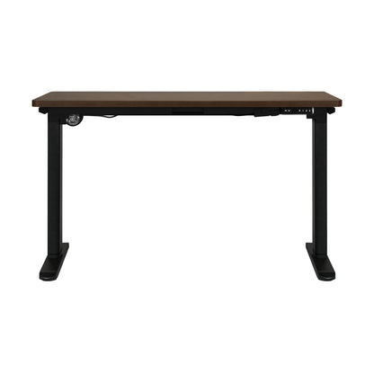 Motorized Adjustable Sit Stand Desk 160cm Black and Walnut