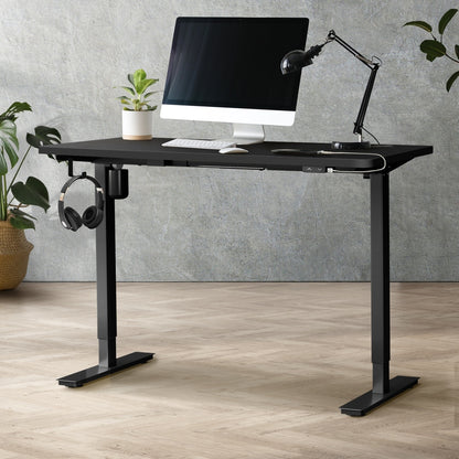 Electric Standing Desk 140cm Single Motor Black