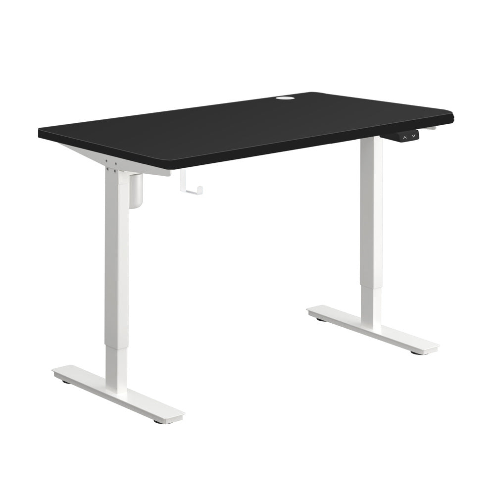 Electric Standing Desk 120cm Single Motor Black and White
