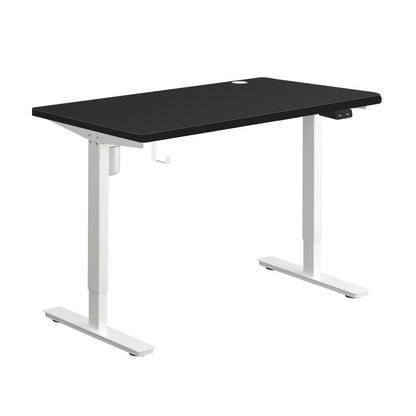 Electric Standing Desk 140cm Single Motor Black and White
