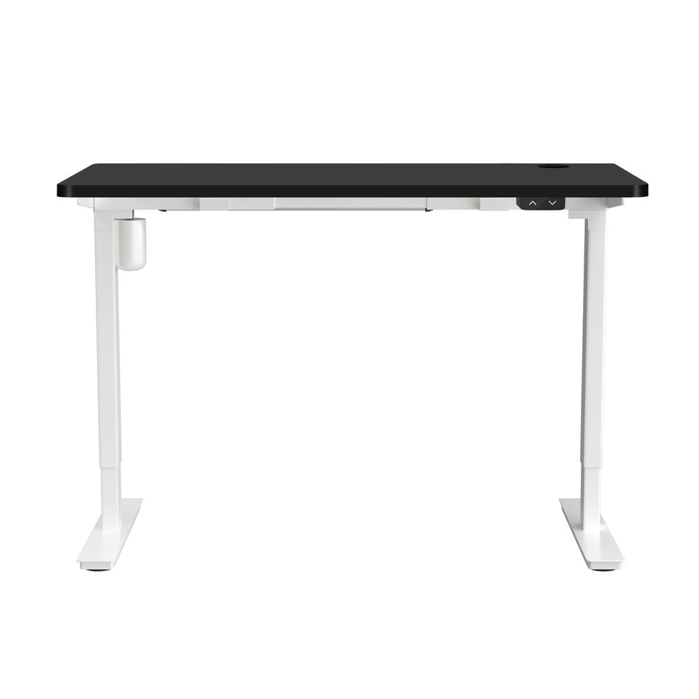 Electric Standing Desk 140cm Single Motor Black and White