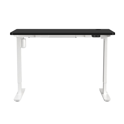 Electric Standing Desk 140cm Single Motor Black and White