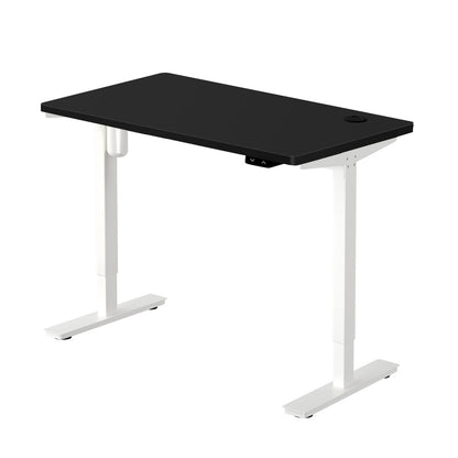 Electric Standing Desk 140cm Single Motor Black and White