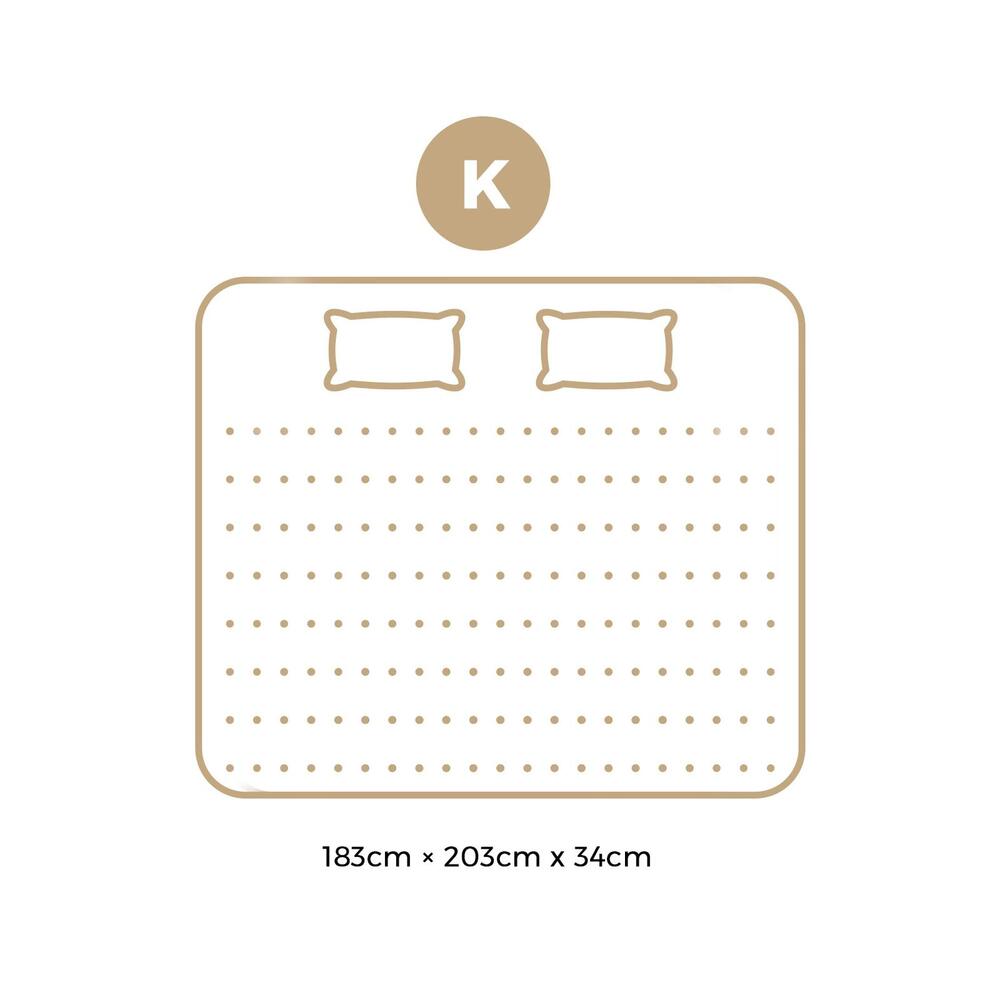 King Mattress Latex Foam 9-Zone Pocket Spring 34cm